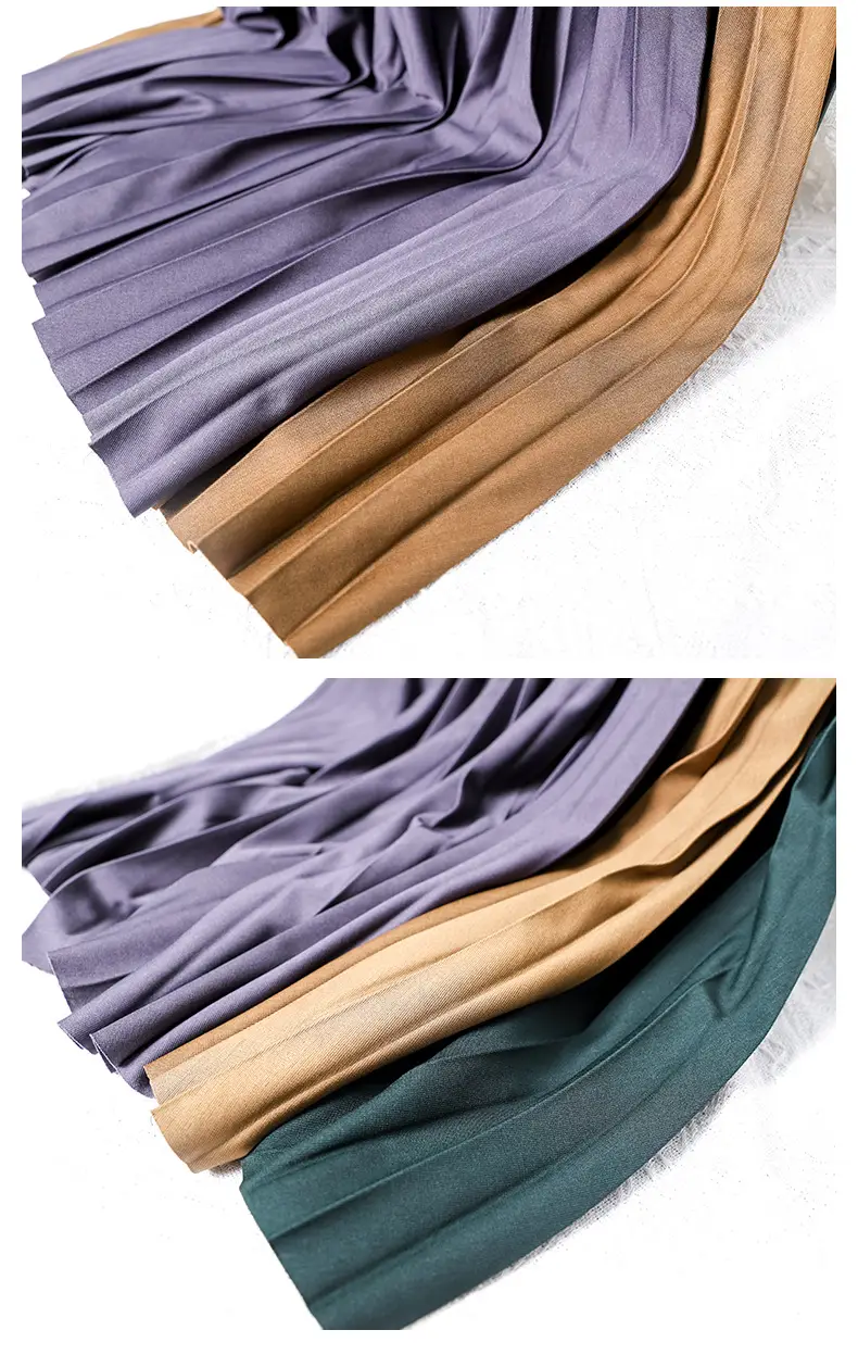 Elegant Pleated Skirt Women Winter Warm — feature 23