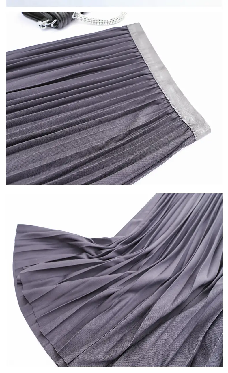 Elegant Pleated Skirt Women Winter Warm — feature 24