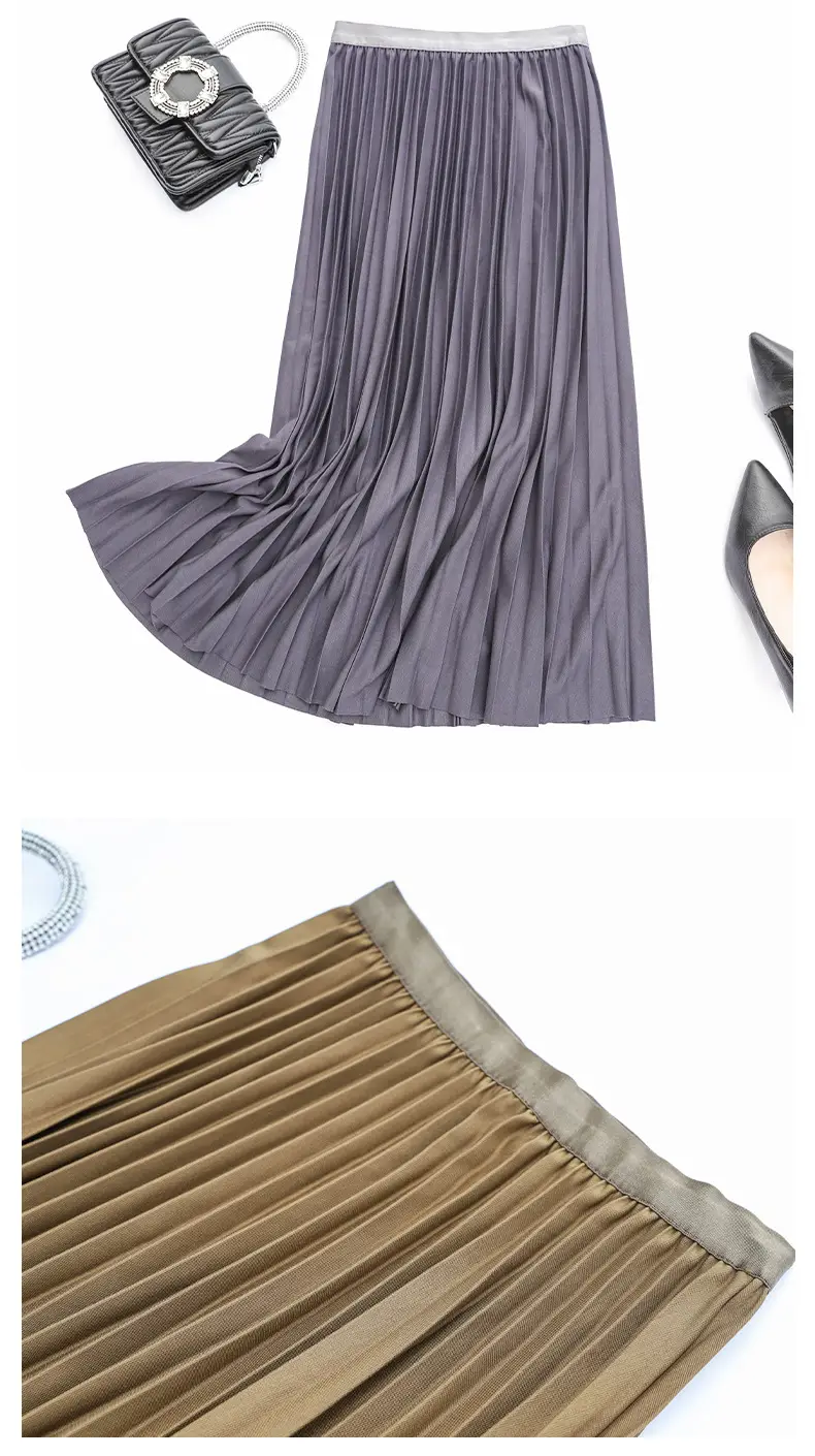 Elegant Pleated Skirt Women Winter Warm — feature 25