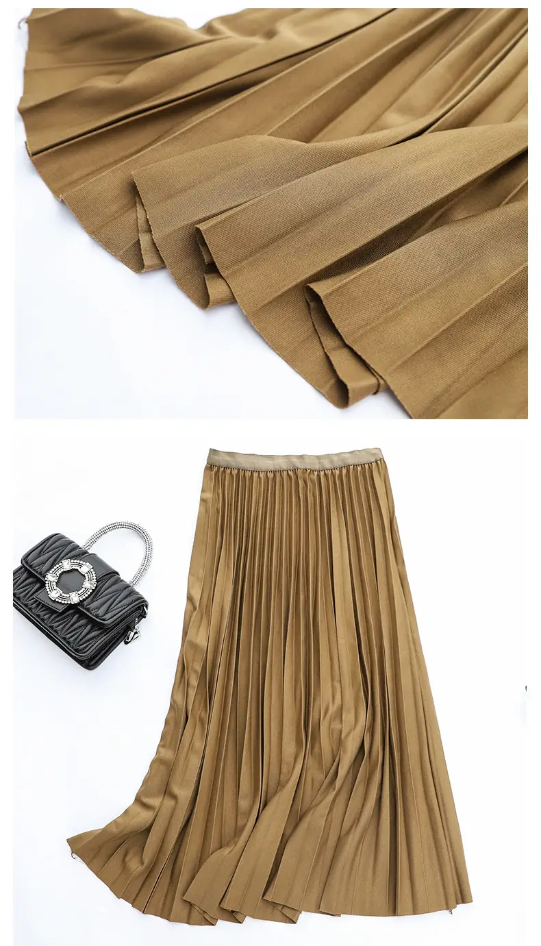 Elegant Pleated Skirt Women Winter Warm — feature 26