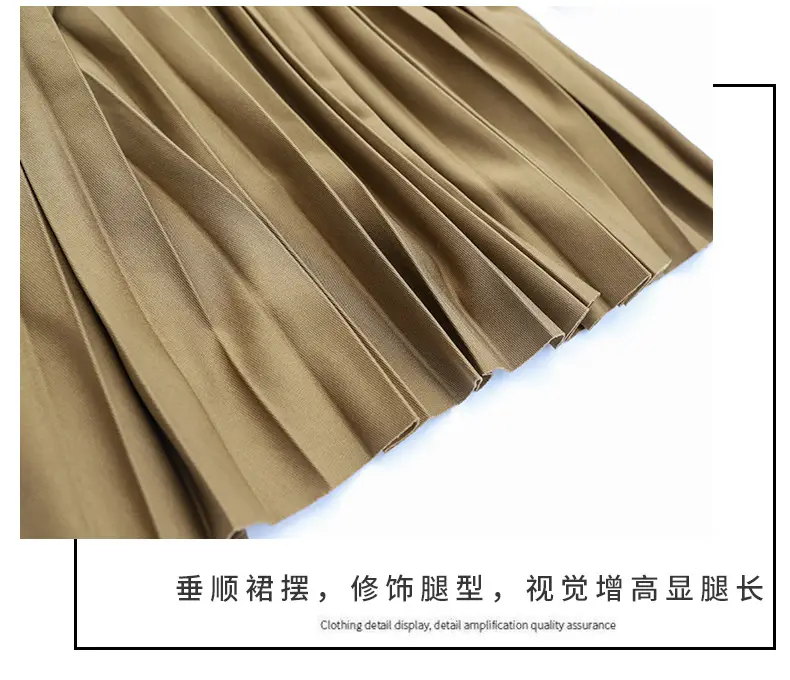Elegant Pleated Skirt Women Winter Warm — feature 27