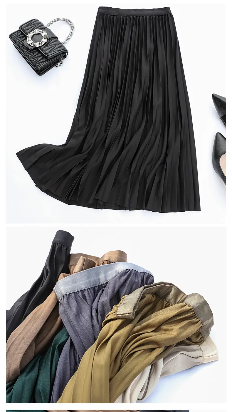 Elegant Pleated Skirt Women Winter Warm — feature 28