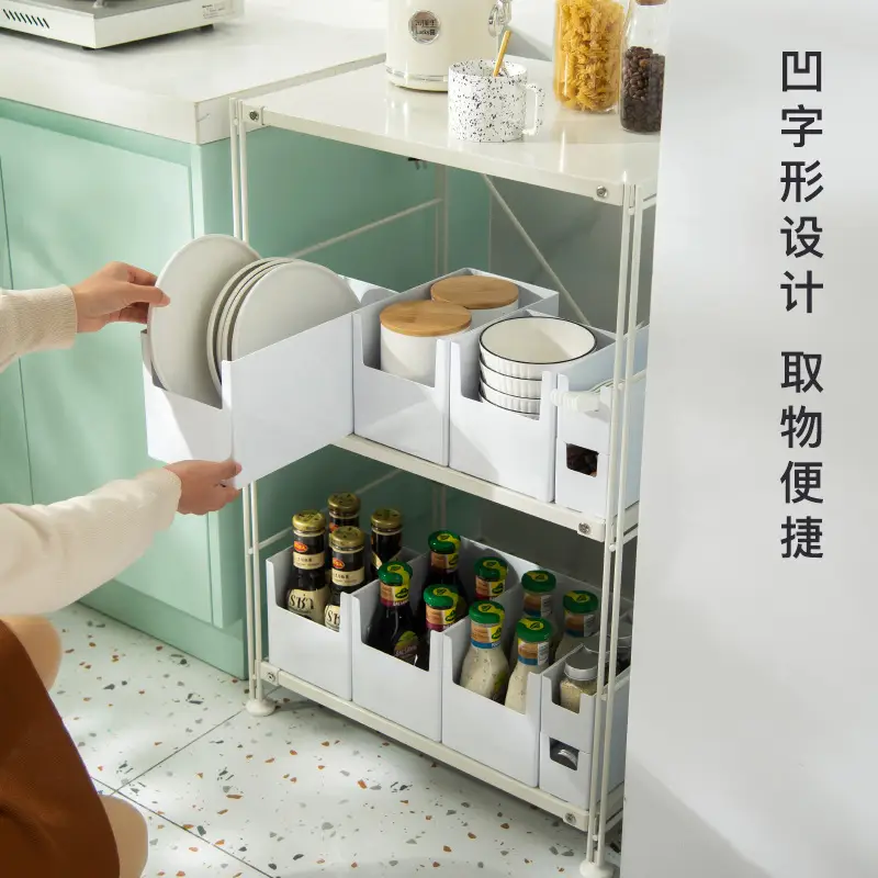 White Cabinet Right-Angle Snack Storage Box - Image 7