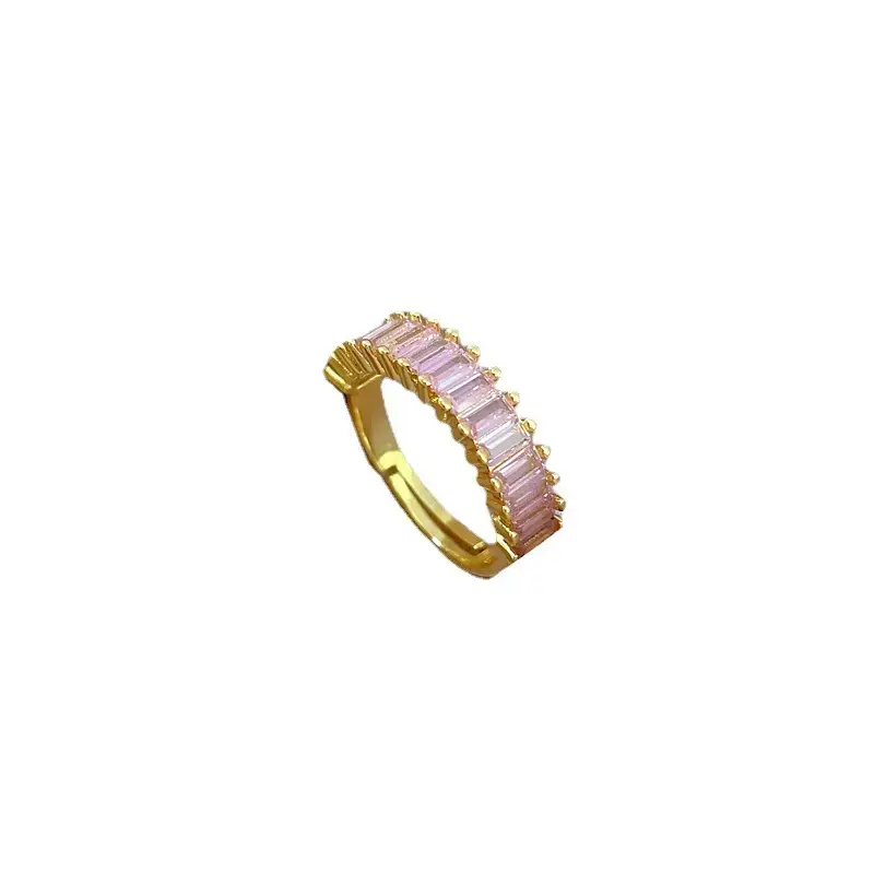 Real Gold Gemstone Finger Ring with Geometric Design - Image 5