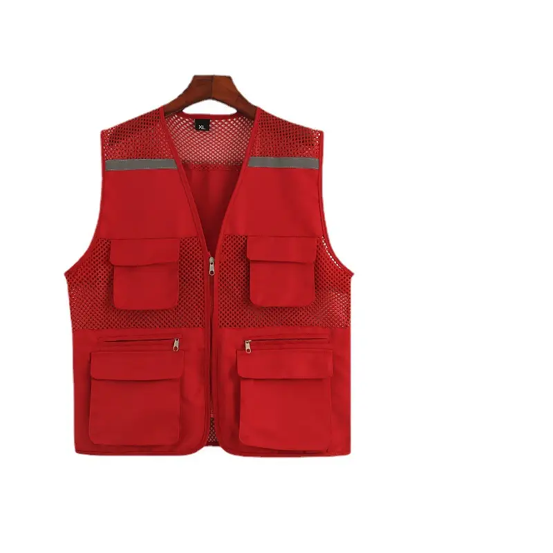 Retroreflective Mesh Vest for Drivers Customizable Blue - Image 11
