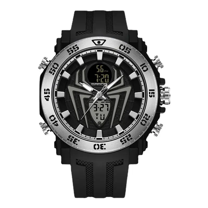 Sanda Spider LED Digital Men's Watch Black - Image 26