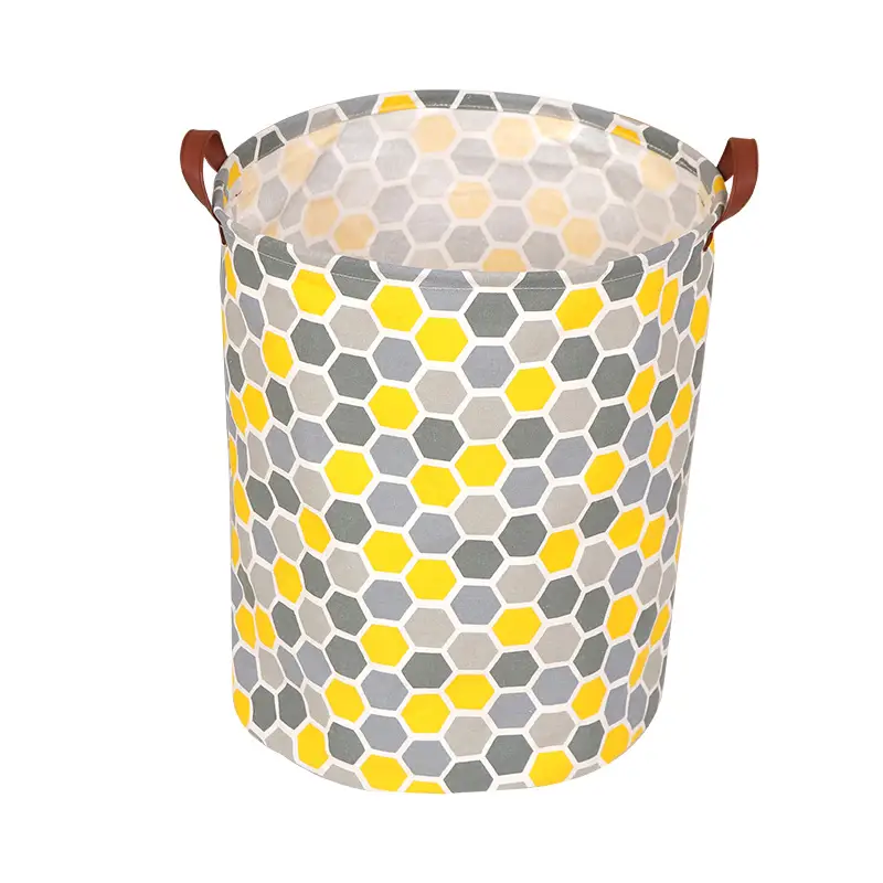 Foldable Printed Dirty Clothes Basket 40x50cm Pink - Image 47