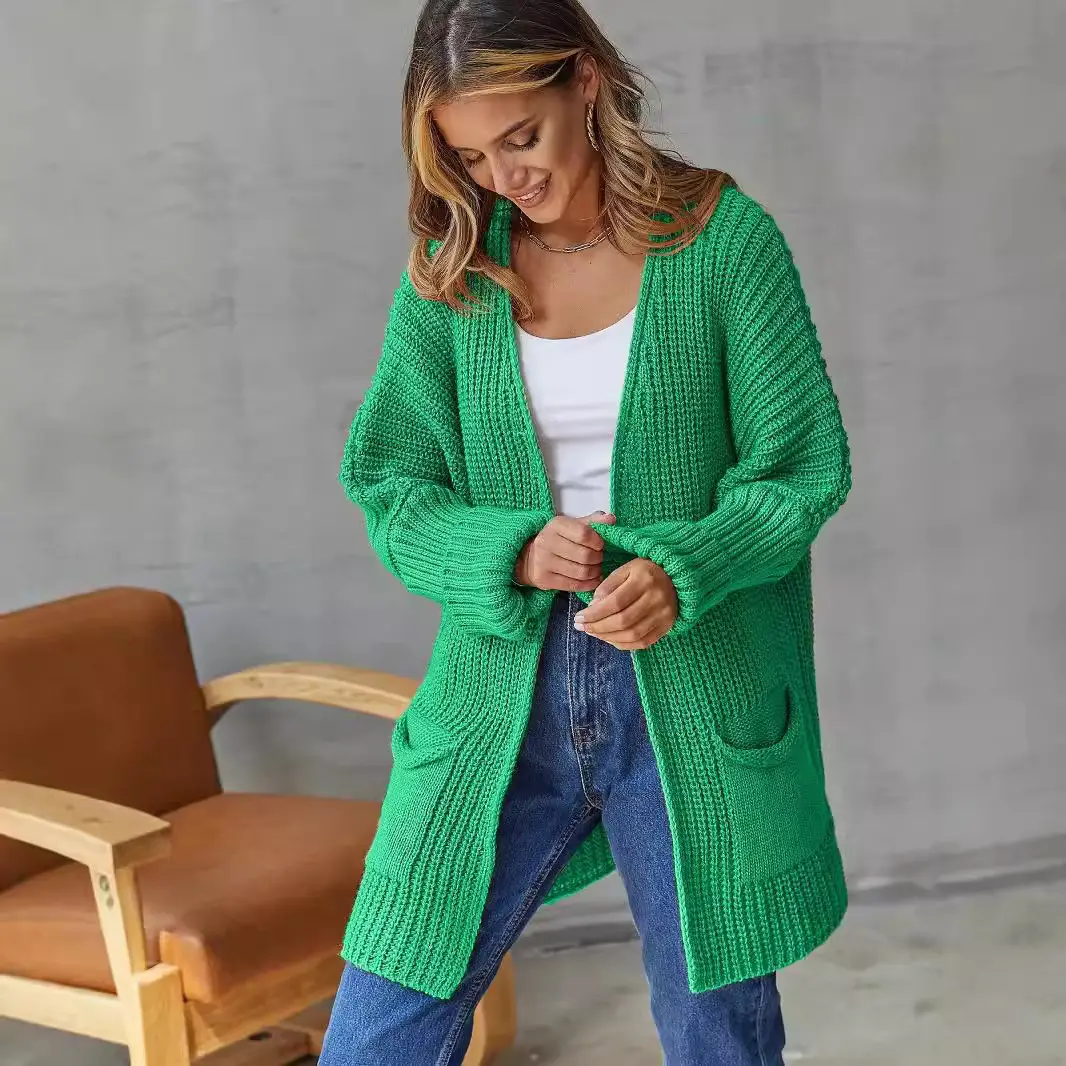 2024 New Women's Grey Knitted Cardigan Large - Image 10