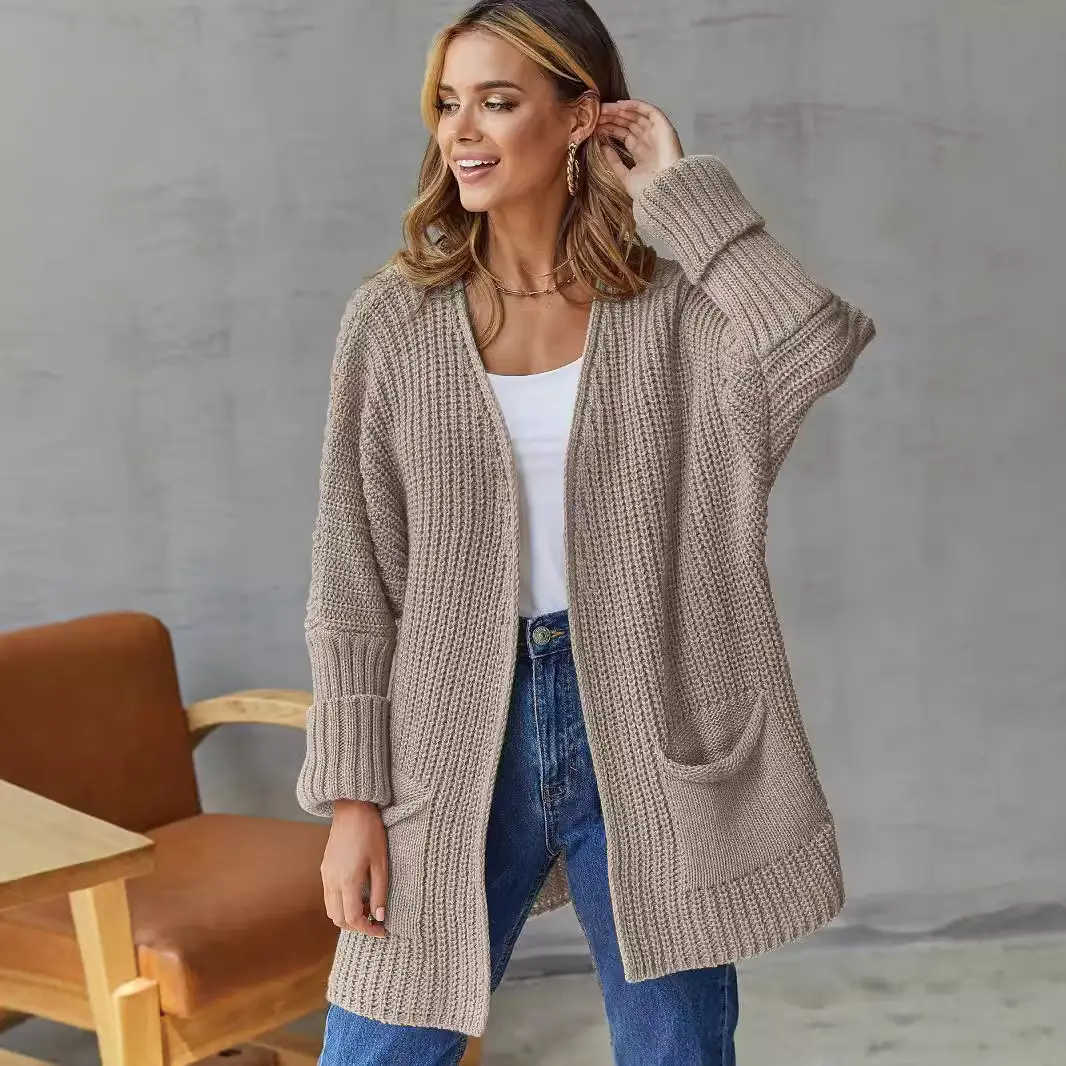 2024 New Women's Grey Knitted Cardigan Large - Image 11