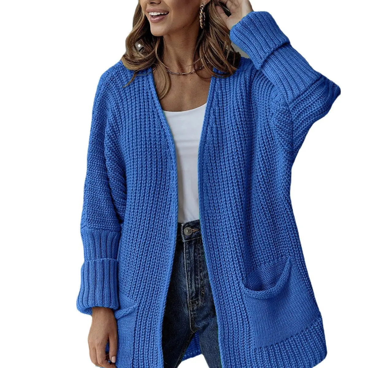 2024 New Women's Grey Knitted Cardigan Large - Image 13