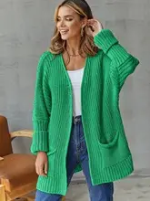 2024 New Women's Grey Knitted Cardigan Large — feature 15