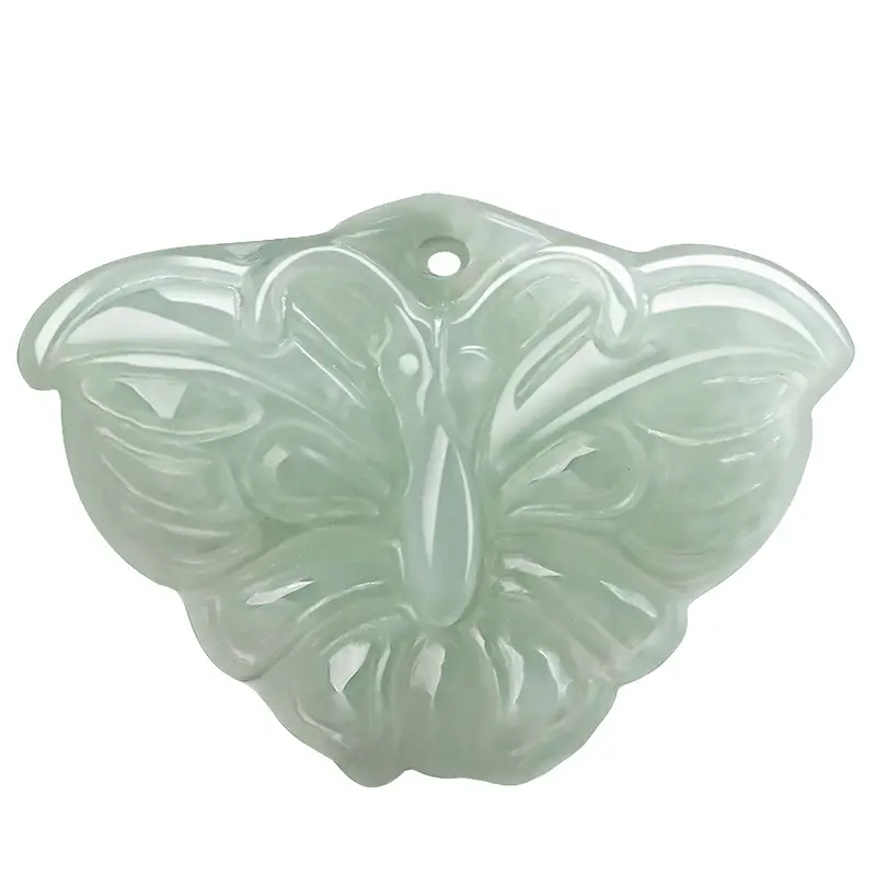 Natural Burma Jade Butterfly Pendant for Women