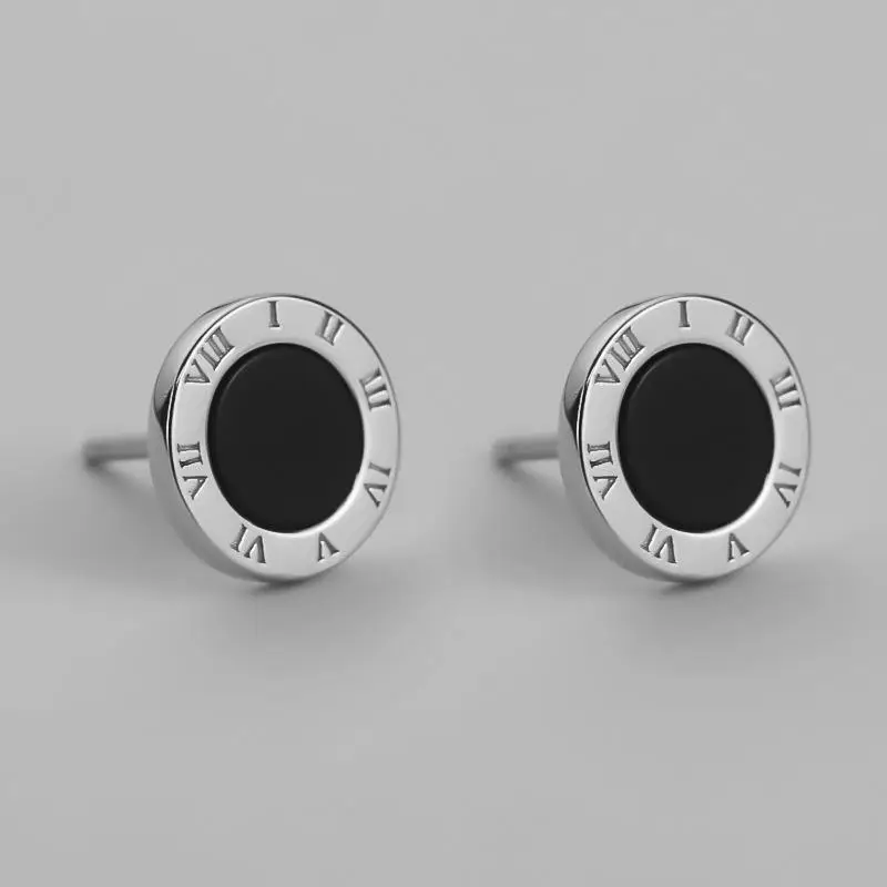 Korean Roman Numeral Earrings for Men - Image 3