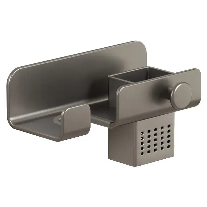 Bathroom Hair Dryer & Brush Holder Rack