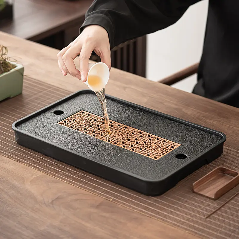Small Chinese Style Dry Soak Tray Light Luxury Modern Draining