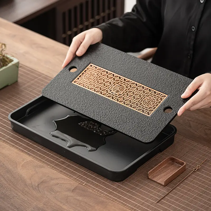 Small Chinese Style Dry Soak Tray Light Luxury Modern Draining