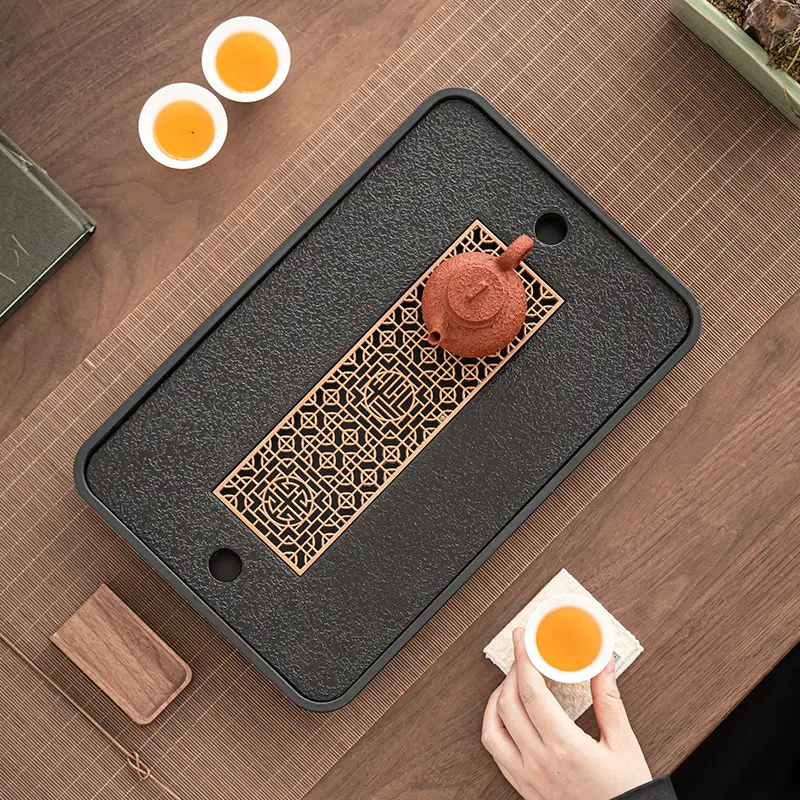 Small Chinese Style Dry Soak Tray Light Luxury Modern Draining