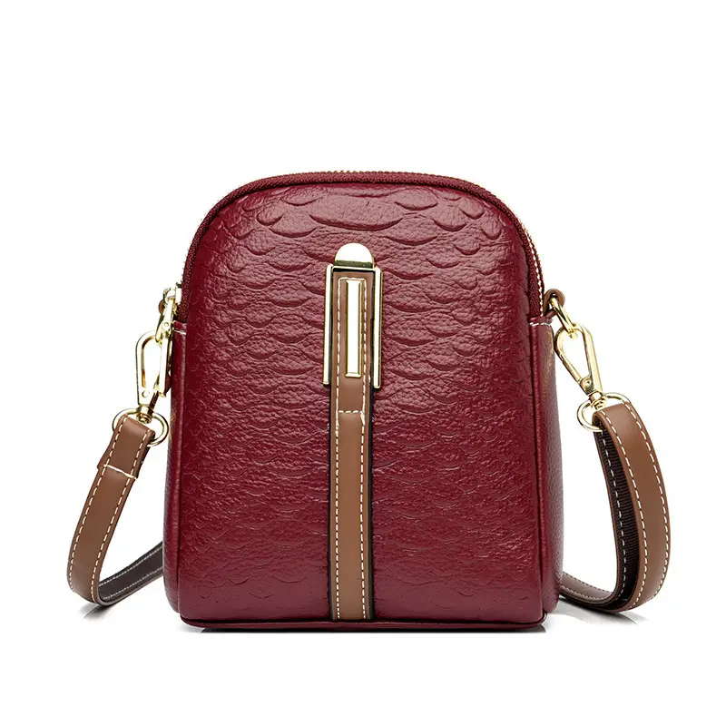 Blue Croc Leather Messenger Bag for Women 2022 - Image 2