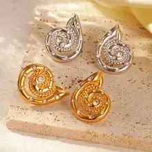 Crescent Earrings Gold Silver Stainless Steel 18K — feature 11