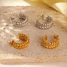 Crescent Earrings Gold Silver Stainless Steel 18K — feature 15