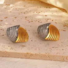 Crescent Earrings Gold Silver Stainless Steel 18K — feature 2