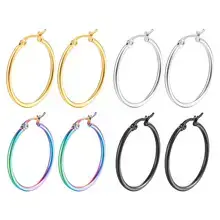 Crescent Earrings Gold Silver Stainless Steel 18K — feature 21
