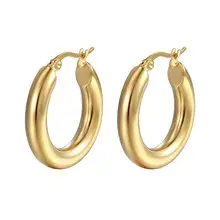Crescent Earrings Gold Silver Stainless Steel 18K — feature 23