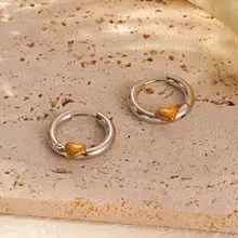 Crescent Earrings Gold Silver Stainless Steel 18K — feature 3