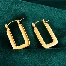 Crescent Earrings Gold Silver Stainless Steel 18K — feature 35