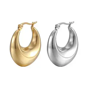 Crescent Earrings Gold Silver Stainless Steel 18K — feature 55