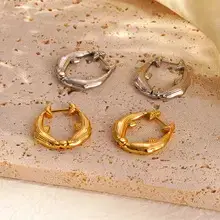 Crescent Earrings Gold Silver Stainless Steel 18K — feature 7