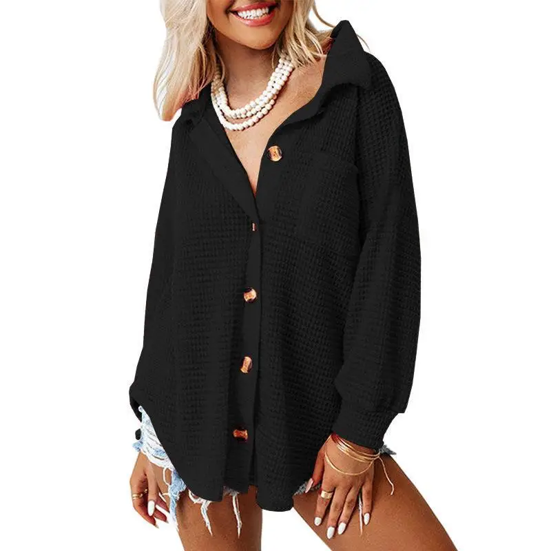 Women's Long-Sleeved Knitwear Pink Button Front - Image 2