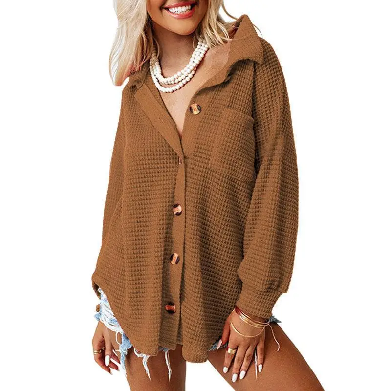 Women's Long-Sleeved Knitwear Pink Button Front - Image 6