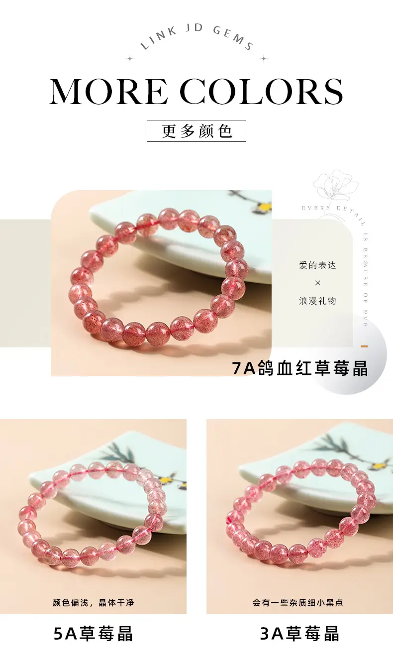 Red Strawberry Crystal Bracelet for Girls — feature 10