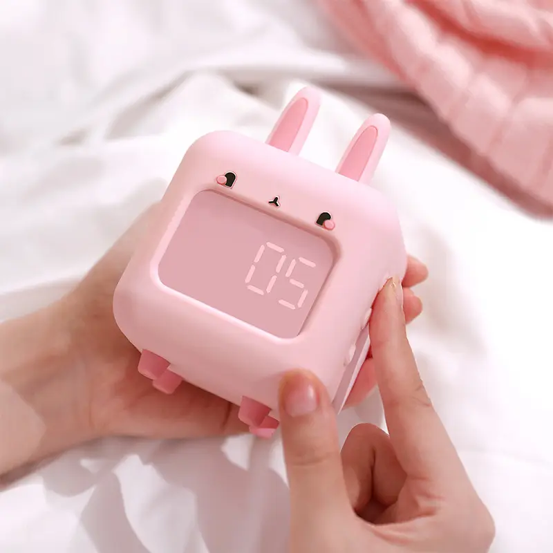 Pink Rabbit Alarm Clock with Music & Night Light - Image 5