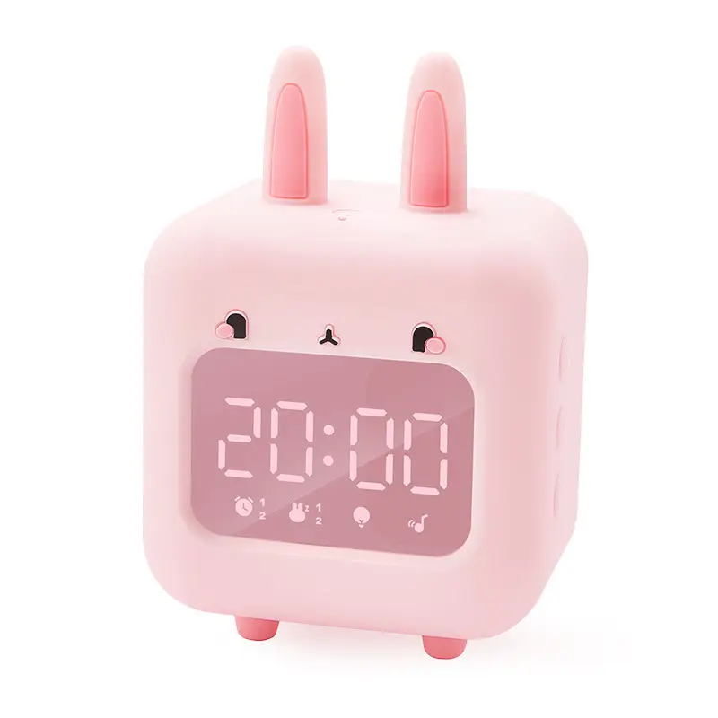 Pink Rabbit Alarm Clock with Music & Night Light - Image 7