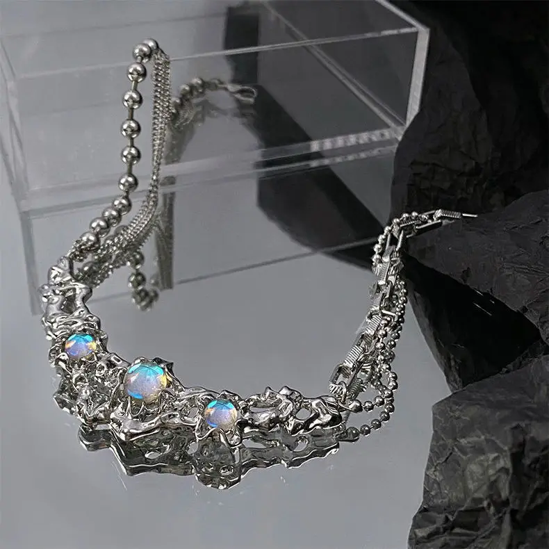 Silver Moonstone Spice Necklace for Women - Image 5