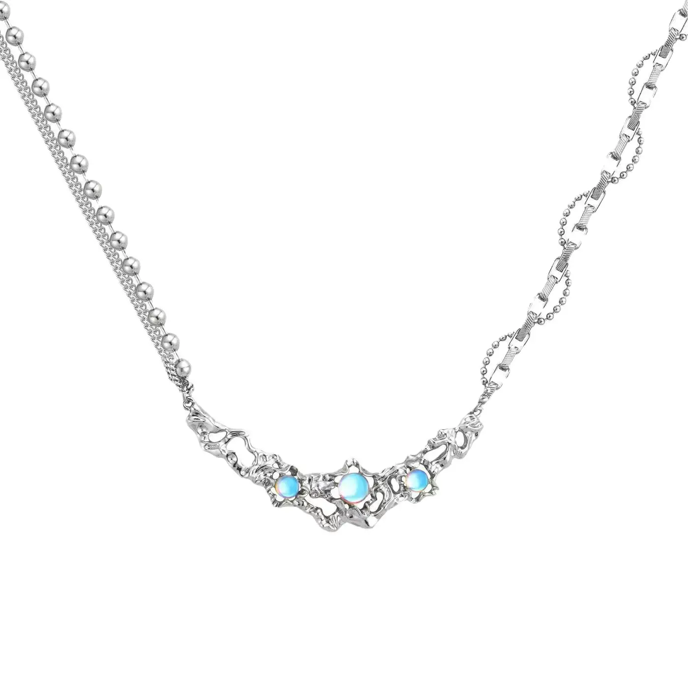 Silver Moonstone Spice Necklace for Women - Image 6