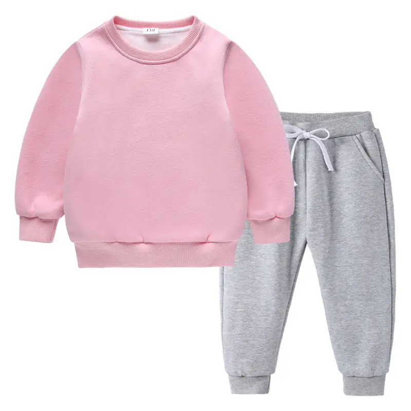 Red Fleece Lined Long Sleeve Sweatshirt Set for Kids Medium Large - Image 13