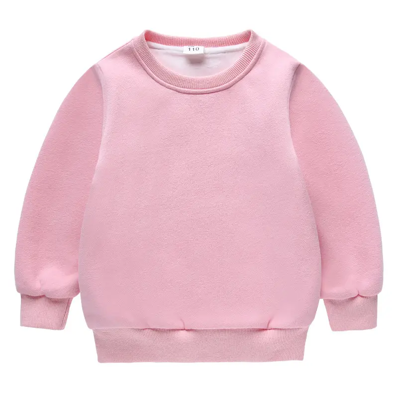 Red Fleece Lined Long Sleeve Sweatshirt Set for Kids Medium Large - Image 3