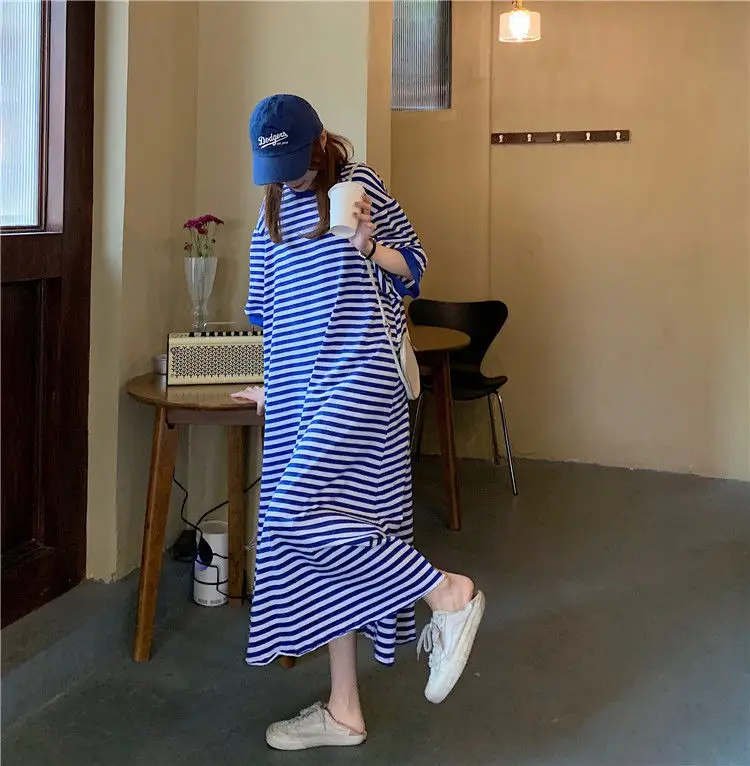 Women Striped Plus Size Summer 2026 Dress — feature 8
