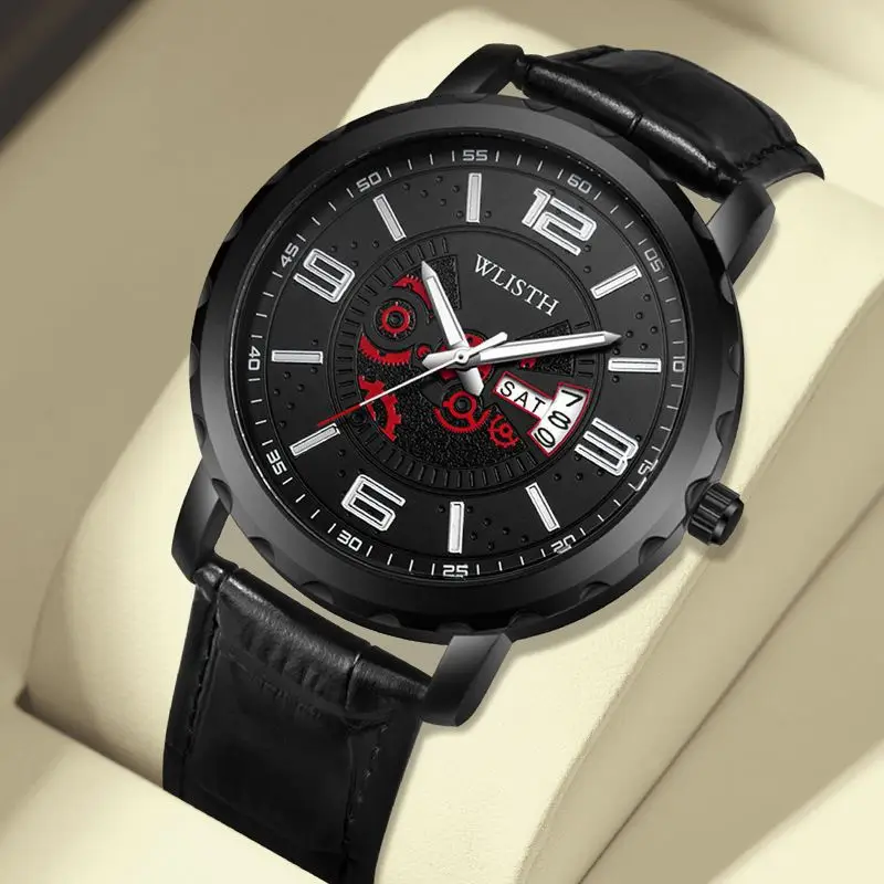 Men's Waterproof Quartz Watch with Gold Strap - Image 4