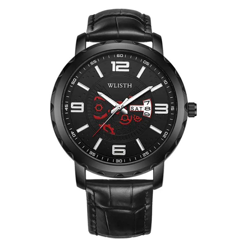 Men's Waterproof Quartz Watch with Gold Strap - Image 2