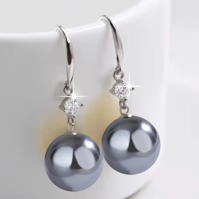 Dark Purple Pearl Earrings for Women — feature 11