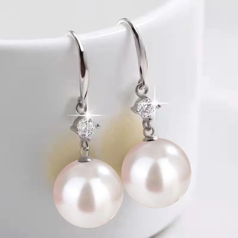 Dark Purple Pearl Earrings for Women - Image 17