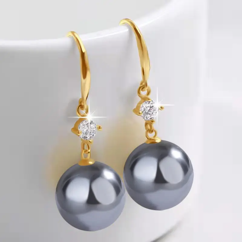 Dark Purple Pearl Earrings for Women — feature 10