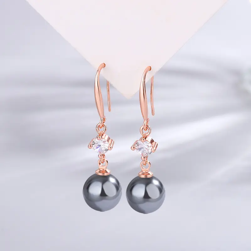 Dark Purple Pearl Earrings for Women - Image 21