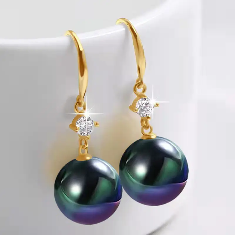 Dark Purple Pearl Earrings for Women — feature 8