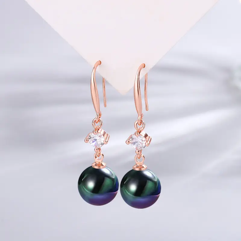 Dark Purple Pearl Earrings for Women - Image 24