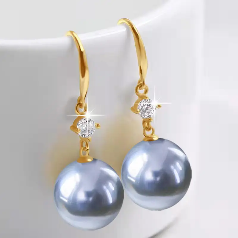 Dark Purple Pearl Earrings for Women - Image 28